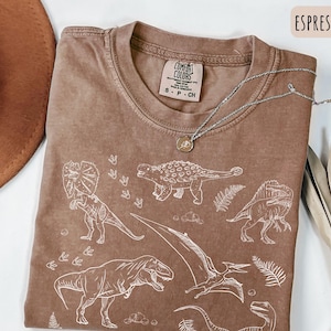 Dinosaur Vintage Style Shirt, Dinosaur World Tshirt, T-Rex Dino Graphic Tee, Dinosaur Park Gifts, Mens Womens Unisex Comfort Colors® Shirt