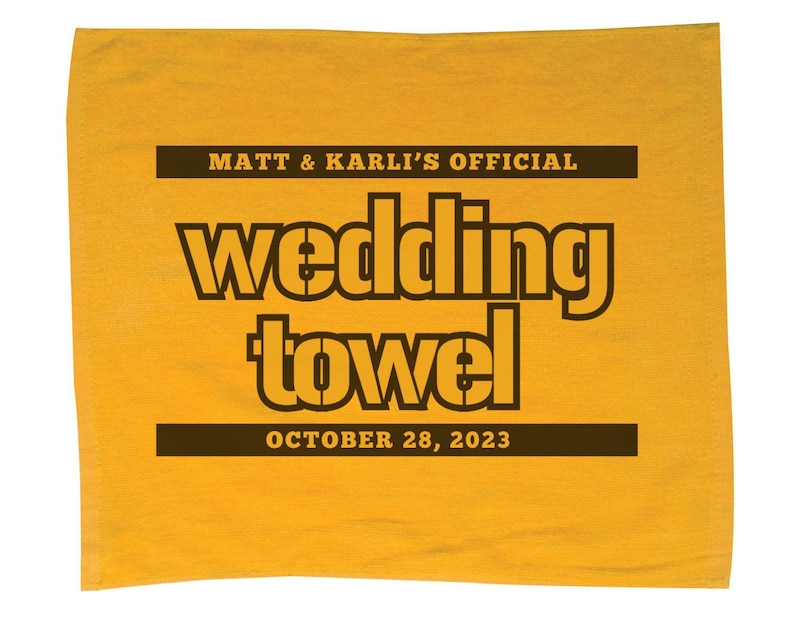 Custom Terrible Wedding Towel, Custom Rally Towel, Pittsburgh Wedding Favor, Wedding Rally Towels, Custom Bachelor Party Towel, Rally Towels
