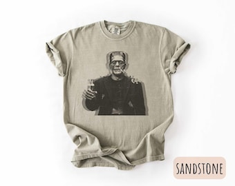 Frankenstein Halloween Shirt, Frankenstein Monster T-Shirt, Halloween Horror Tshirt, Halloween Gift, Comfort Colors Shirt, Spooky Season