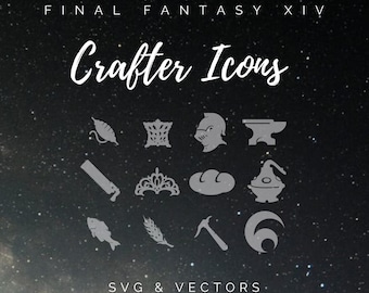 Iconos de trabajo de FFXIV - Archivo digital SVG y PNG