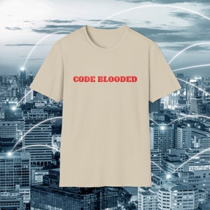 コード ブラッド シャツ | コンピュータ プログラマー シャツ | 大人用シャツ ユニセックス ウルトラソフト コットン シャツ | ソフトウェア エンジニア シャツ | プログラマーへのギフト 画像 4