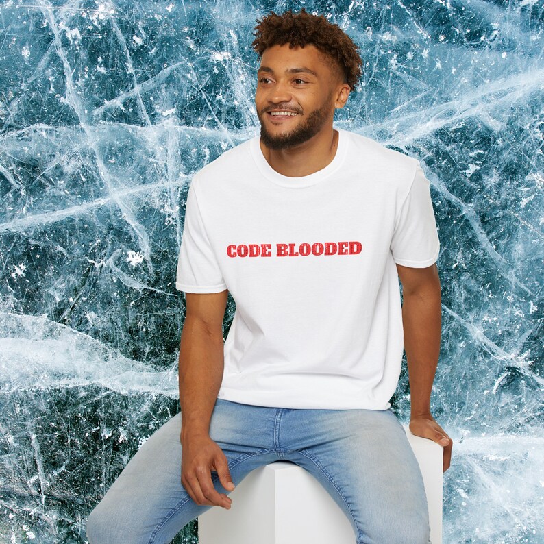 コード ブラッド シャツ | コンピュータ プログラマー シャツ | 大人用シャツ ユニセックス ウルトラソフト コットン シャツ | ソフトウェア エンジニア シャツ | プログラマーへのギフト 画像 5
