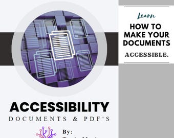 WCAG best practices for Documents, PDFs and Ebooks | How to use Accessibility Tools in Docs, Word, Canva, & Adobe Acrobat | Accessible Docs