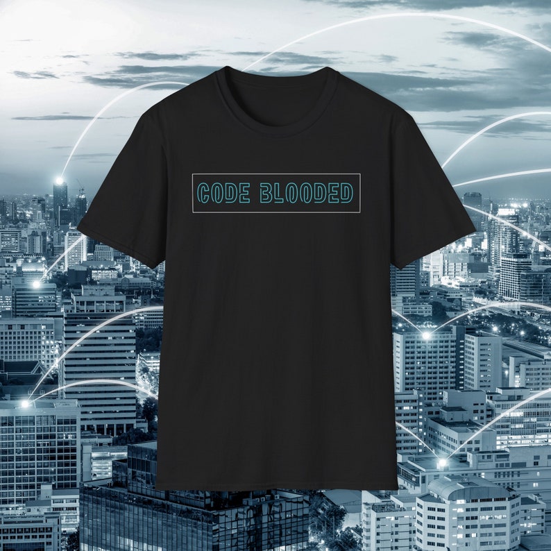 Code Blooded Computer Programmer shirt Adult shirt Unisex Ultrasoft Cotton shirt software engineer shirt Machine Learning gift code coding image 2