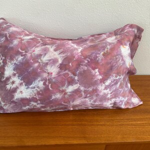 Queen size hand dyed 100% mulberry silk charmeuse pillowcase