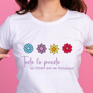 Diseño Flores y frases PNG, Todo lo puedo en Cristo, Mujer cristiana, Frases Positivas, Sublimación, Descarga digital, Mujeres, Dios es Amor