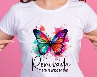 Renovada Butterfly PNG: Christian Sublimation Design (Digital Download)