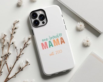 Personalized Mama Phone Case: Floral Tough Case, Custom Year