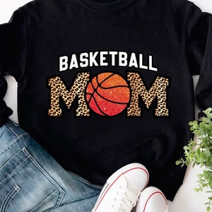 Basketball mom SVG, basketball mom png, basketball mom shirt, Basketball mama png, Leopard mom Sublimation art, SVG cut file, sports mom svg
