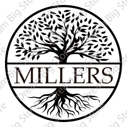 Tree Monogram Family Tree Monogram SVG: Custom Last Name Sign (digital Download) - Etsy