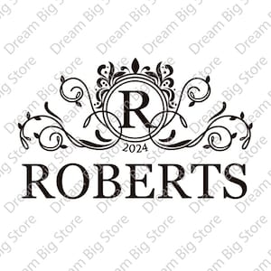 Family Name Sign, custom last name sign svg, custom family name monogram svg. Cut File Cricut, Silhouette, Pdf Png Dxf, Family Gift png