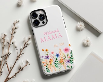 Personalized Floral Mama Phone Case: Custom Mom Gift