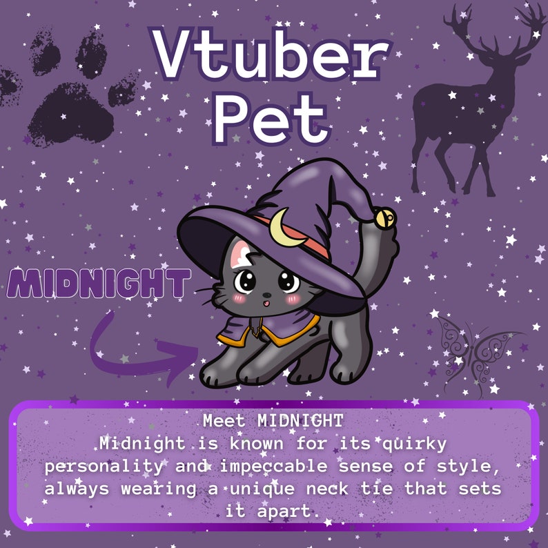 Animated Vtuber Cute Pet Cat Twitch Stream Decoration Vtuber Assets