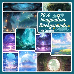 Imagination background VTuber Background asset - Virtual Background -  Anime Lofi background - Twitch background Assets Twitch background