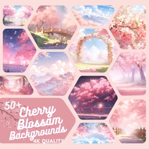 Cherry Blossom Background Vtuber background for twitch stream overlay - Vtuber room , Desktop background, Stream background vtuber asset