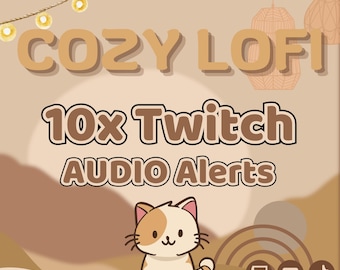 Cozy Sound Alerts - 10 Soft Lofi Notification Sounds for Twitch & YouTube Streams (Digital Download)