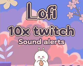 Lofi Sound Alerts - 10 Chill Notification Sounds for Twitch, YouTube & OBS Streams (Digital Download)