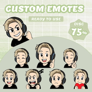 Custom Twitch Emotes for Streamers | Cute Chibi Anime Style | Premium Twitch Emoji for Discord, YouTube & VTubers | Fast Delivery