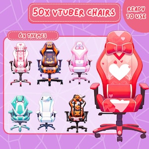 50x Vtuber Gaming Chair - Streaming Chair stream Asset for Twitch/YouTube Stream Package - Twitch Chair, Vtuber Streamer Chair, Gaming Chair