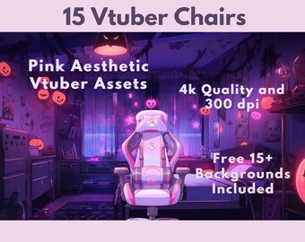 15 rosa VTuber-spelstolstillbehör: Twitch Stream-paket (15+ gratis bakgrunder)