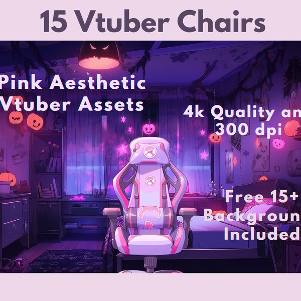 15x VTuber Stream Package VTuber Background VTuber Gaming Chair Animated Background VTuber Asset VTuber Assets Twitch package Asset Bundle