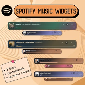 Spotify widget  - Music widget Stream Overlay for Twitch/YouTube stream - OBS StreamElements , Animated Song Player , Twitch Widget