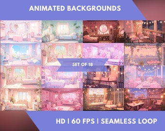 18 fondos animados de anime para dormitorios: superposiciones acogedoras de baja fidelidad para transmisiones de Twitch