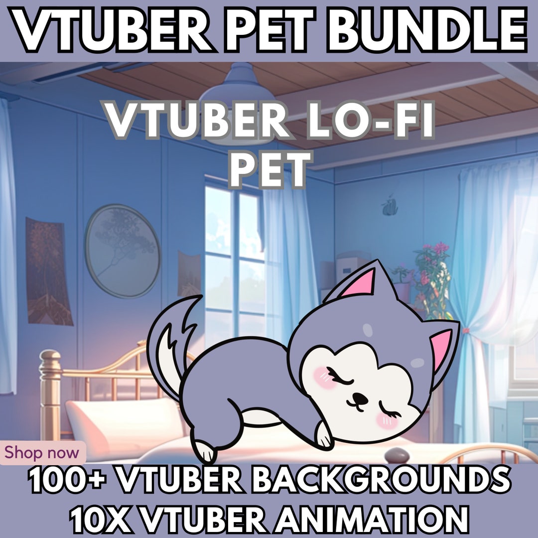 Animated Vtuber Cute Pet Dog Twitch Stream Decoration Vtuber Assets