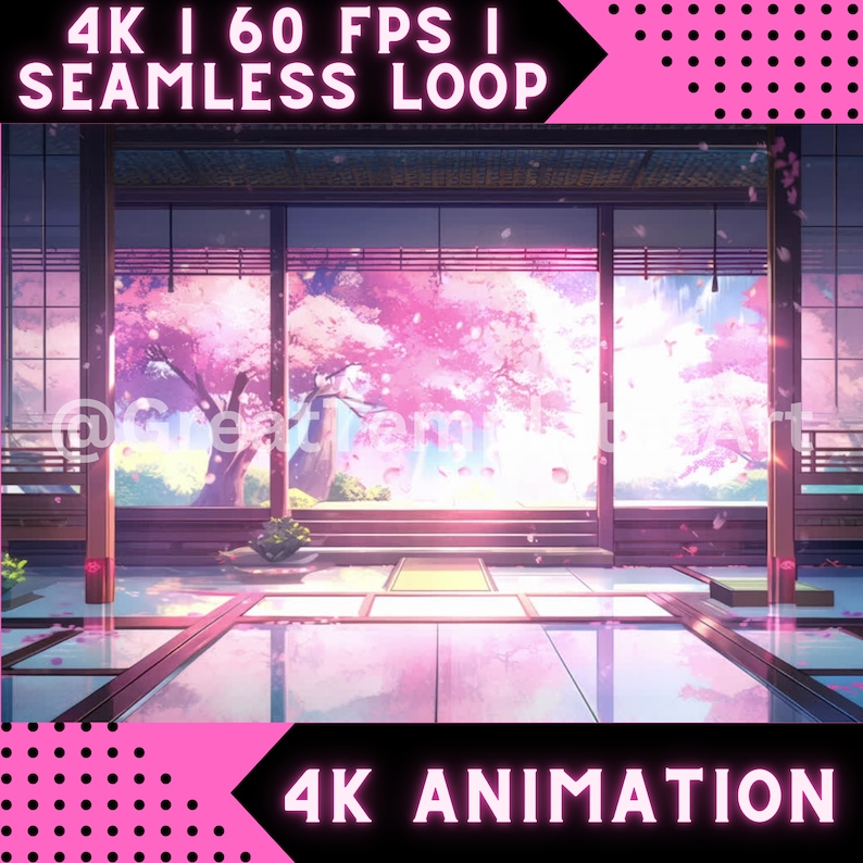 Twitch Animated Background Cherry Blossom Animated Background Anime Lo