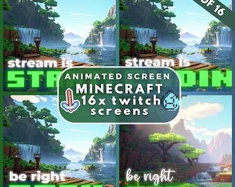 16x Twitch Animated background - Twitch Screens Twitch overlay cozy stream overlay Vtuber overlay Animated Lofi Assets - BRB/Starting Soon