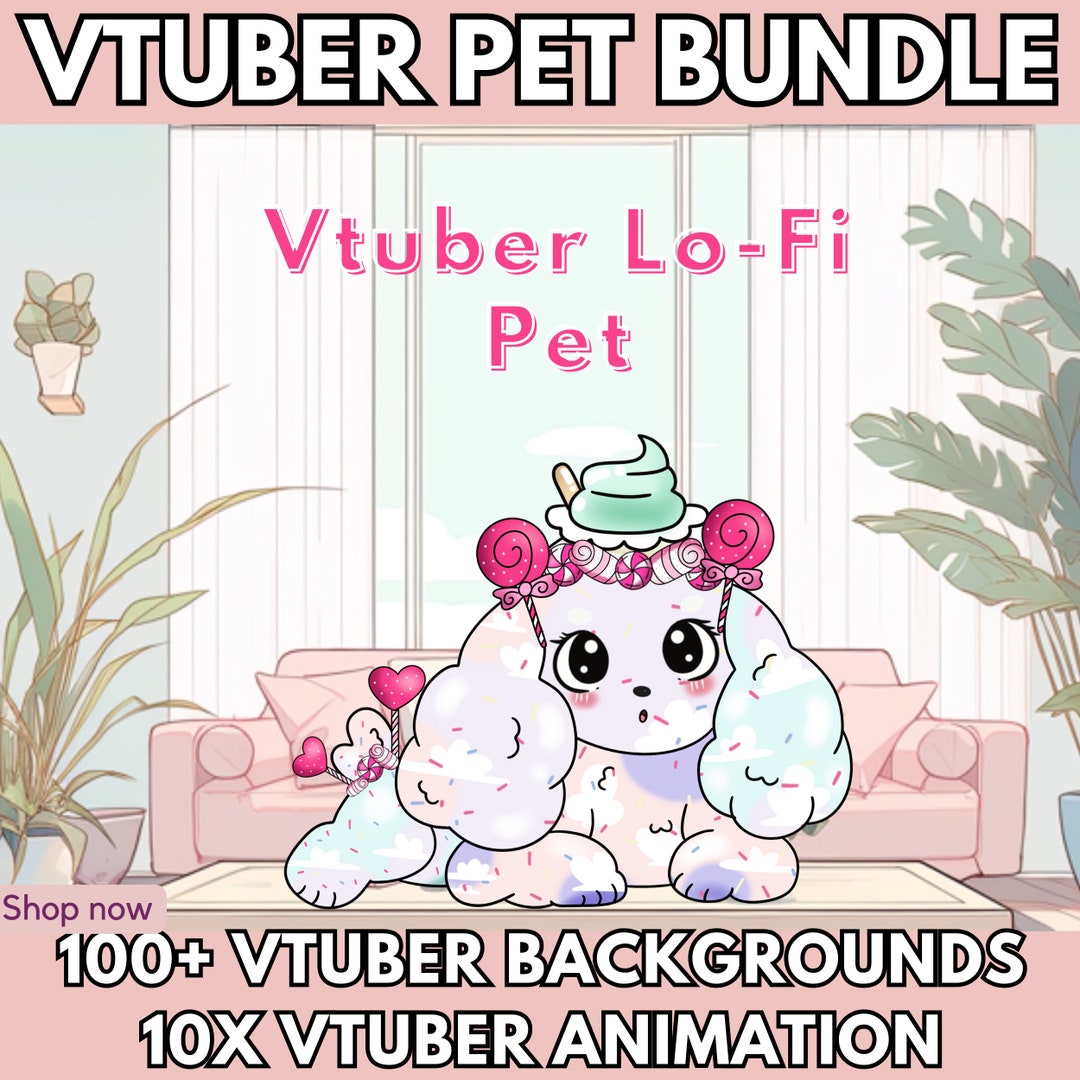 Animated Vtuber Cute Pet Twitch Stream Decoration Vtuber Assets Pet Cat