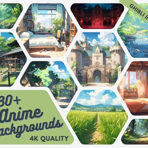 130x Anime Twitch background - Anime background Vtuber Background for Twitch stream overlay - Desktop background, Stream background