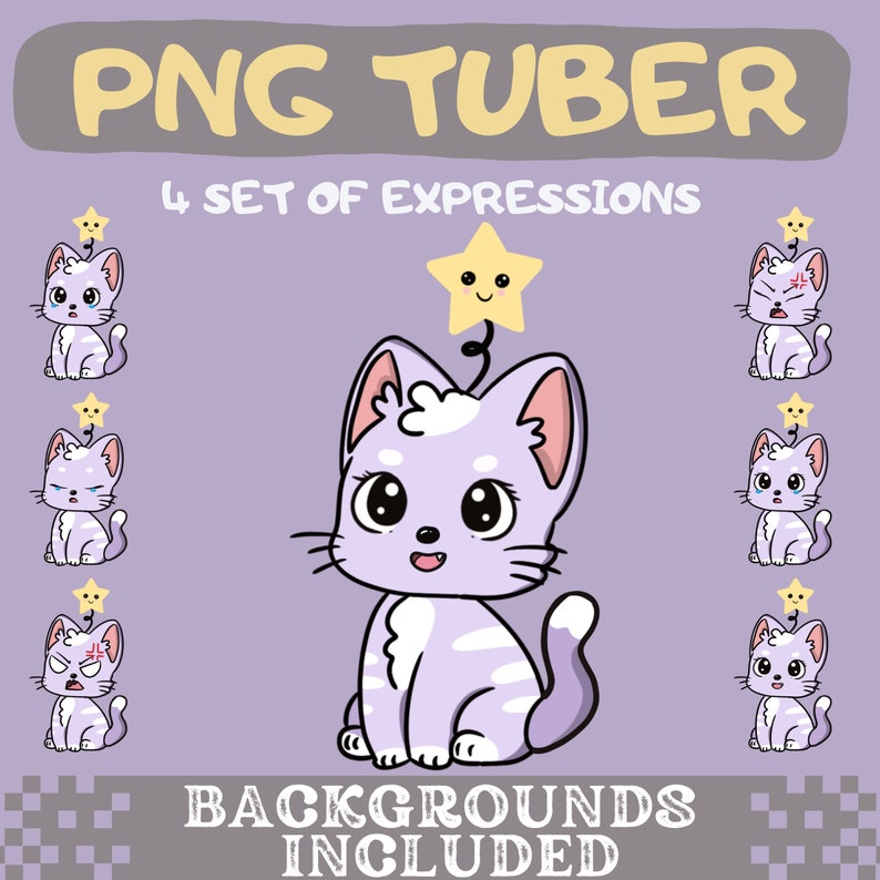 Pngtuber Pet Cat Twitch Stream Decoration Pet Vtuber Asset Free 100x