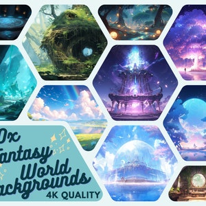 Fantasy VTuber Background 70x Virtual Background Stream Assets Lofi Anime background Stream overlay Twitch overlay Assets Twitch Vtuber