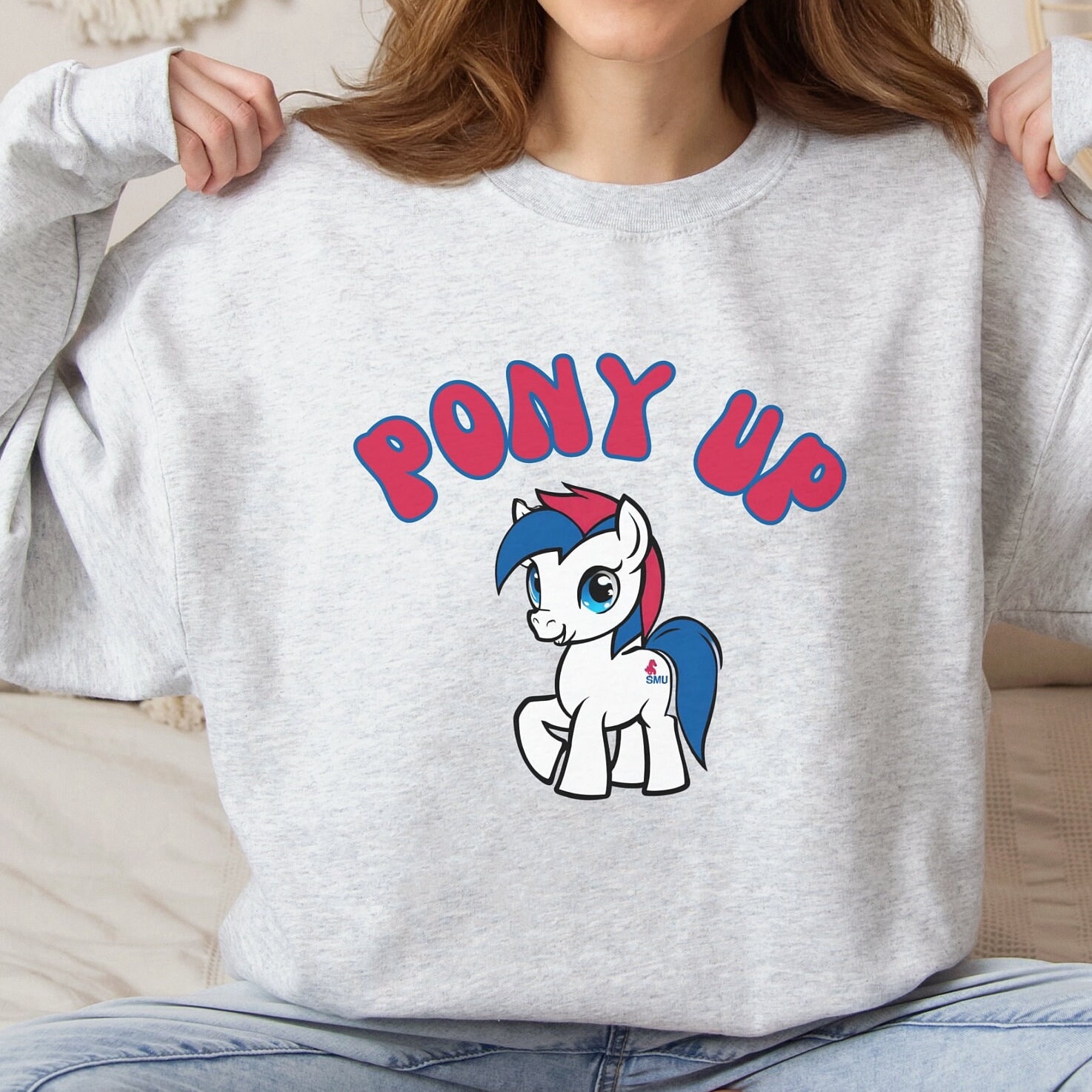 SMU Pony Up Gameday Unisex Crewneck Sweatshirt SMU Sweater Mustangs tshirt Southern Methodist University Sweatshirt