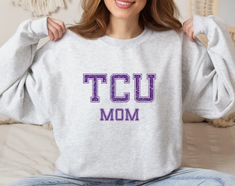 Sudadera de mamá de la Universidad Cristiana de Texas, sudadera TCU Horned Frogs, sudadera de mamá TCU, sudadera unisex de fútbol universitario, camisa tcu