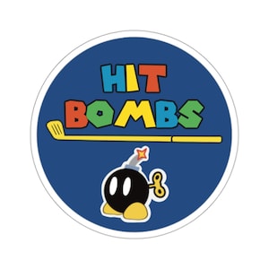 Hit Bombs Vintage Bob-Omb Golf Sticker