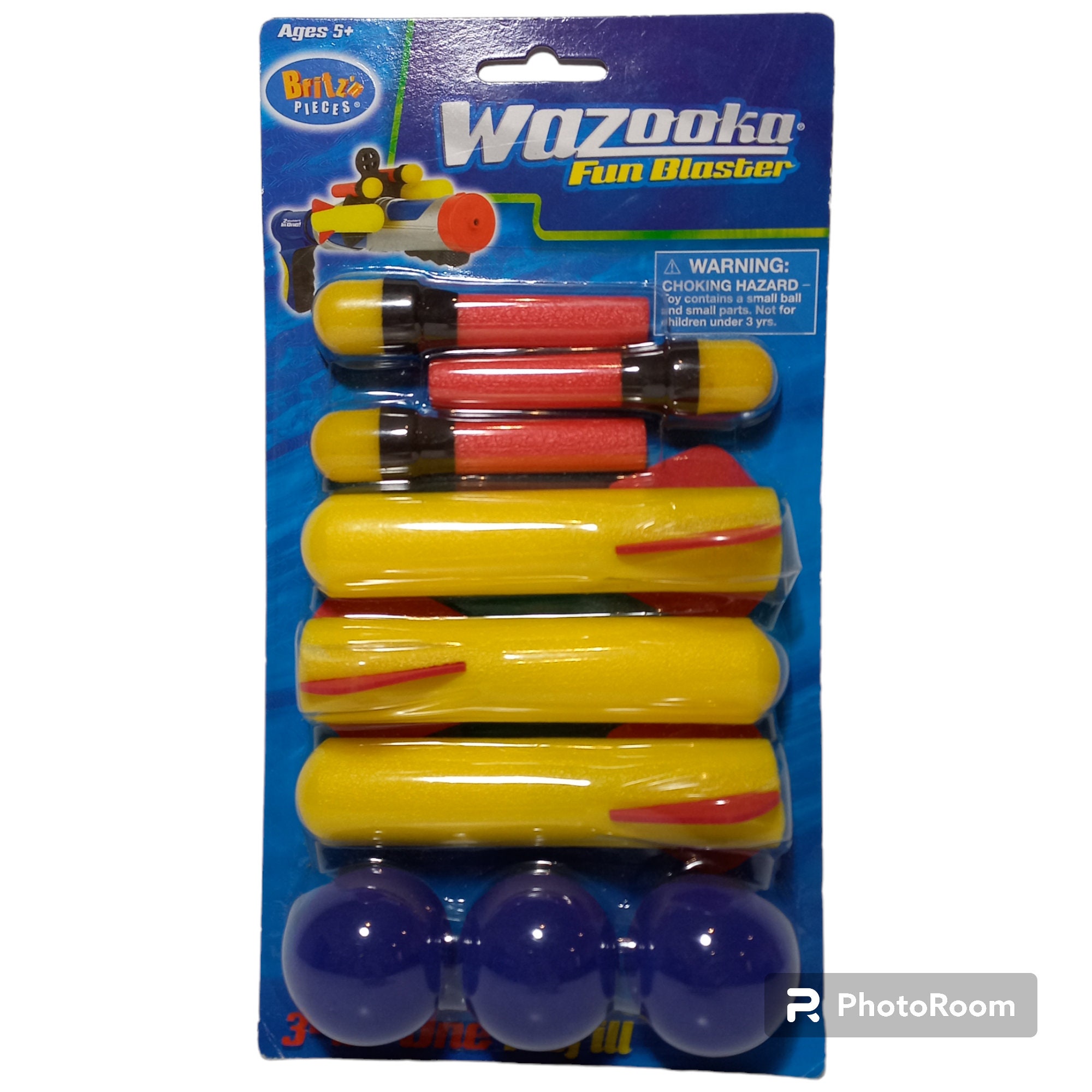 Wazooka Fun Blaster 3-in-one Refill Britz'n Pieces Vintage Collectible. I will provide tracking information.