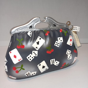 Porte-monnaie en céramique Fonds de casino Tirelire en céramique Dés Las Vegas Jeux de cartes. Présentoir de collection amusant, millésime 2006. Expédition rapide. Merci.
