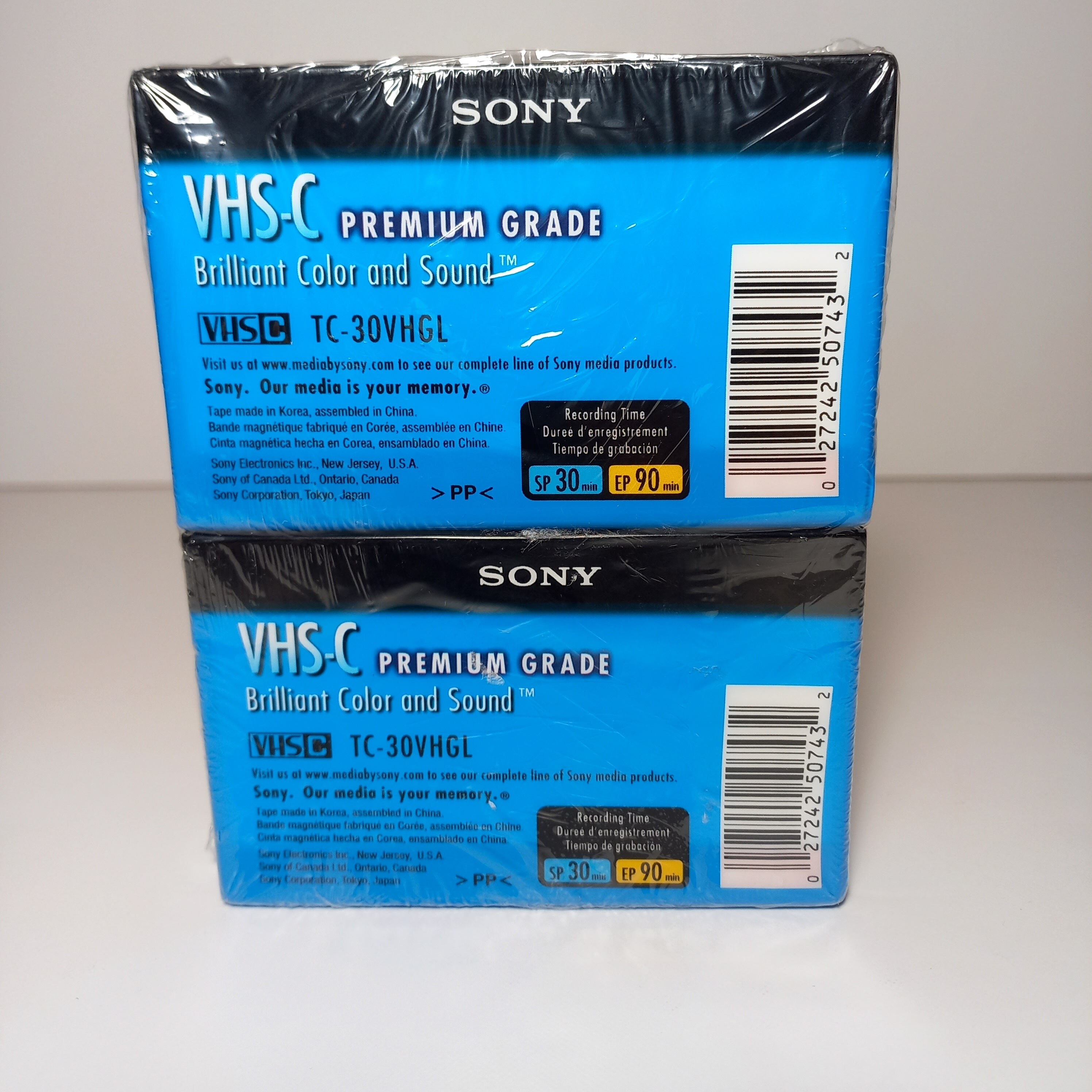 Sony VHS-C Premium Grade 30 Min Lot of Two. New Sealed Sp - Etsy