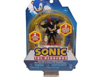 Sonic the Hedgehog Shadow 3"mini figure & 2 collector cards new. Collectible. Fast shipping with tracking. Thank you.