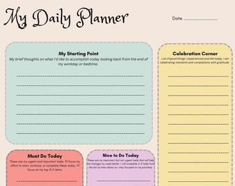 My Simple Daily Planner | Digital Planner | Daily Planner | Weekly Planner | 2023 2024