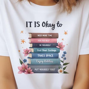 Bloemenboek, geestelijke gezondheid wees jezelf png, geestelijke gezondheid zaak png ontwerpshirt, motivatie gezegde sublimatie downloaden
