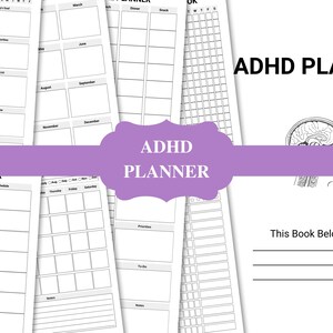 ADHD Planner, Printable Daily Organizer, Focus Tracker, Mindfulness Journal, Productivity Planner, Digital Download, Commercial Use