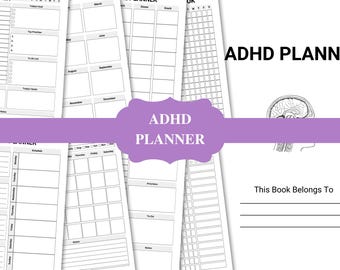 ADHD Planner: Daily Focus & Productivity Journal (Digital Download)