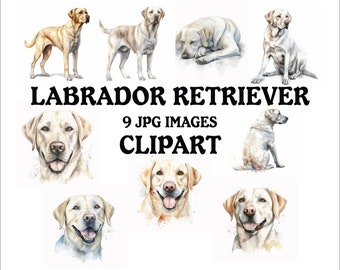 Labrador Retriever Clipart: Watercolor Dog Art (Digital Download)