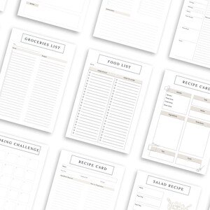 Printable Recipe Card Tracker: Editable Meal Planner (personal ...