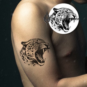 Cuatro tatuajes de jaguar, tatuajes medianos para hombre.