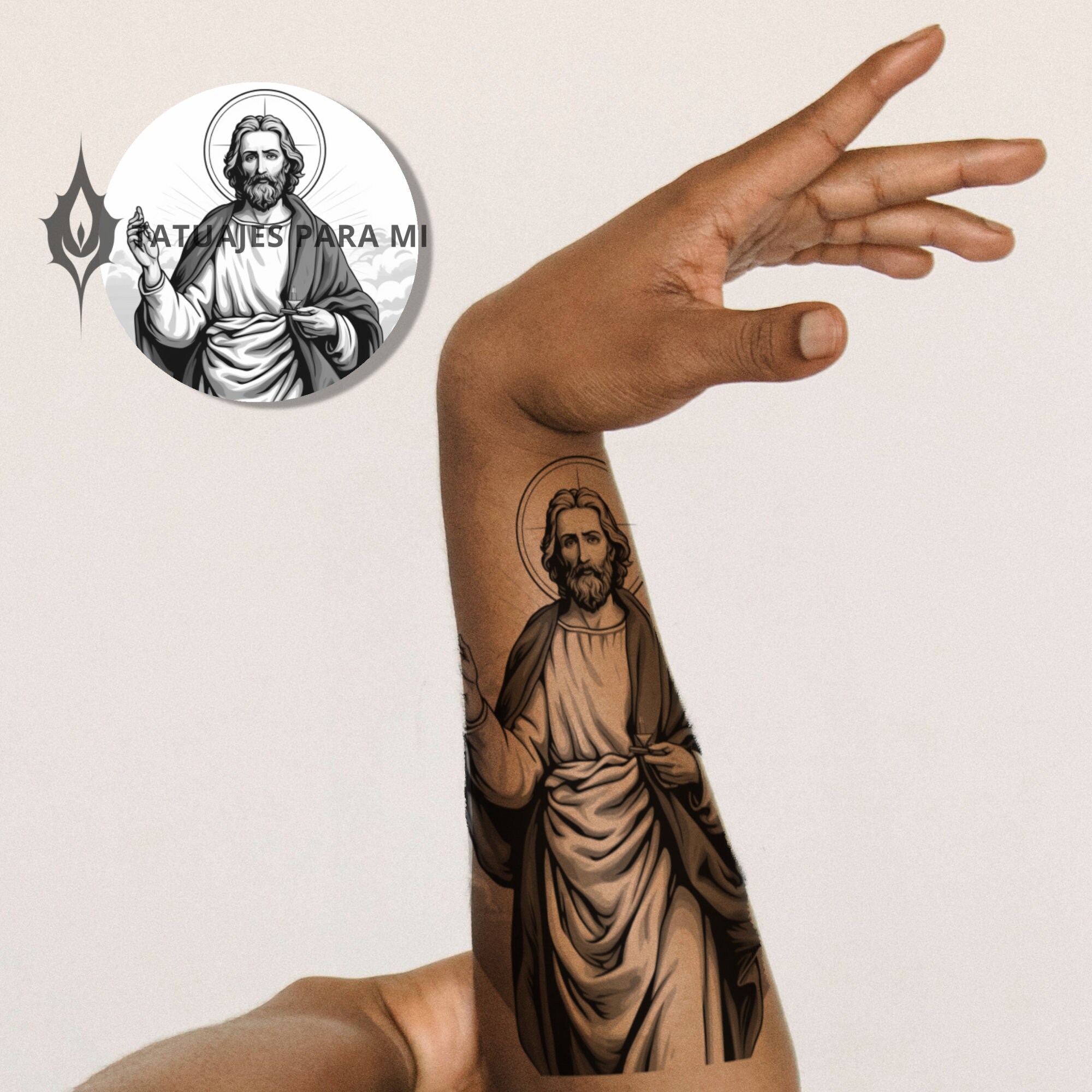 San Judas Tadeo Tattoo Forearm Bronctattooaus