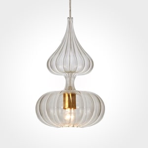 Hand-blown Borosilicate Glass Pendant Light